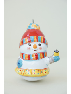 Снеговичка с птичкой