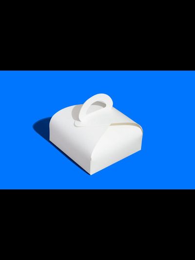 Упаковка сборная кондитерская с/р (белая), 220*220*120мм