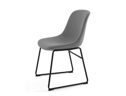 Кресло для посетителей/салазки CAPRI серый/черный