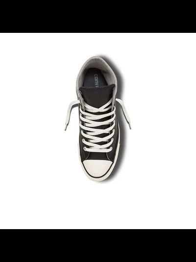 Кеды Converse черные высокие кожаные с подкладкой