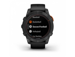 Умные часы Garmin Fenix 7 Pro Solar серый с черным ремешком (010-02777-01)