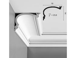 Потолочный карниз с гладким профилем из полиуретана Orac Decor Коллекция Luxxus C342