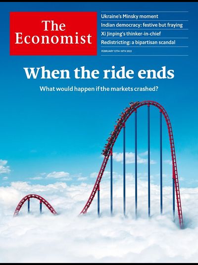 The Economist Magazine 18 February 2022 When The Ride Ends Issue, Иностранные газеты, Intpressshop