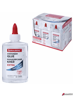 Клей канцелярский EXTRA BRAUBERG, 150 мл, с дозатором. 228406
