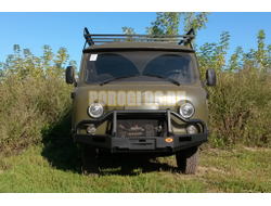 Передний силовой бампер серии Трофи на УАЗ Буханка 2989, 3741, 3909, 2206, 3962, 3303, 39094 1965- (02.051.01)