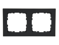 Рамка 2 поста Wedder R1, матовая черная