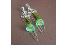 Серьги "Голубые крокусы"