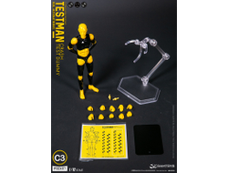 Желтый манекен для краш-тестов - Коллекционная фигурка 1/12 SCALE Action Figure Testman C3 (DPS10) - DAMTOYS