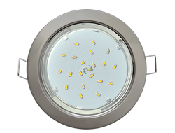 Светильник встраиваемый Ecola GX53-H4 Сатин-Хром 38х106 FS53H4ECB