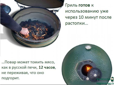 Гриль керамический BIG GREEN EGG MINI, 117618