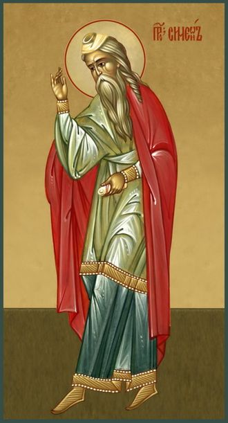 Симеон, Святой Пророк. Рукописная мерная икона.
