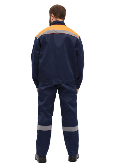 Костюм "ЛЕГИОН" куртка/полукомб. Т.СИНИЙ/ОРАНЖЕВЫЙ