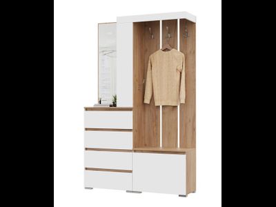 Хелен Прихожая 1260х1980х355 Крафт золотой/белый