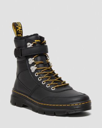 Dr Martens COMBS TECH FAUX FUR-LINED CASUAL BOOTS черные