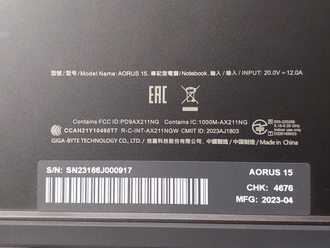 AORUS 15 BKF ( 15.6 QHD IPS 165Hz i7-13700H RTX4060 (8Gb) 16Gb 1000Gb SSD )