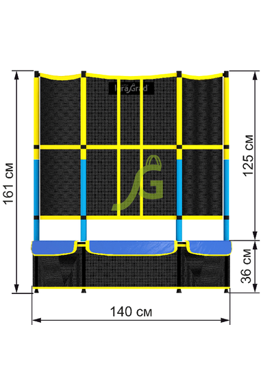 Батут с защитной сеткой IgraGrad Mini 144 см (55")