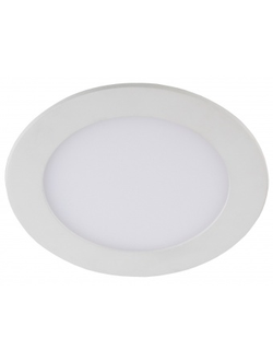 Светильник 6Вт встраиваемый круг белый, 4000-4500К, металл, 85 (70) мм