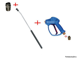 Распылительный пистолет в сборе с форсункой курок RL51 М22х1,5ш  700 мм (нерж).