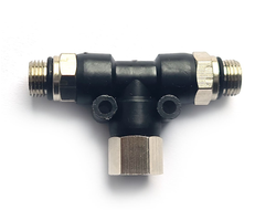 Jas: Разветвитель (1 вход - гайка, 2 выхода - штуцер,  G1/8")