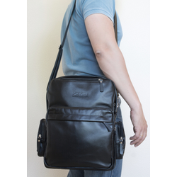 Кожаная сумка-рюкзак Reno black (арт. 3001-01)