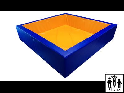 Сухой бассейн квадратный без аппликаций синий 100*100*36