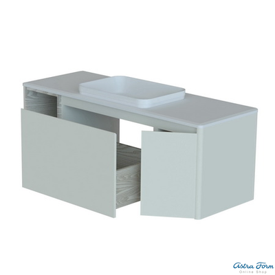 ШКАФ НИЖНИЙ КАПЕЛЛА 1400-500-2 С ВНУТРЕННИМ ВЫДВИЖНЫМ ЯЩИКОМ СТОЛЕШНИЦА НАТУРАЛЬНЫЙ МРАМОР BIANCO CARRARA