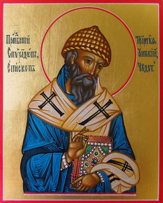 Спиридон Тримифунтский, святитель. Рукописная православная икона.