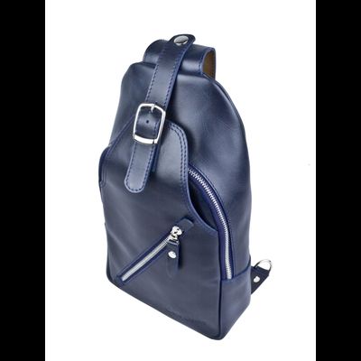 Кожаный кросс-боди рюкзак Crespino blue (арт. 3106-19)