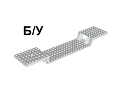 ! Б/У - Train Base 6 x 34 Split-Level without Bottom Tubes, White (87058 / 4561505) - Б/У