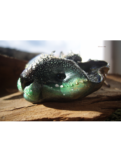 &quot;КотоВолк (Котовий ЛосеВолк) из рода котов-единорогов&quot; - брошь в лесном стиле