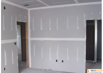 Штробление стен из гипсокартона в квартире Москва и МО ИВАНМАСТЕР