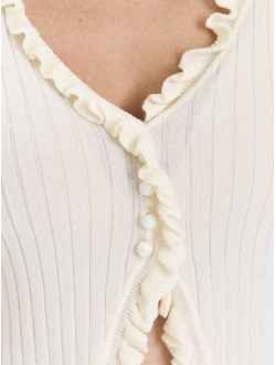 Кардиган вязаный приталенный укороченный на пуговицах