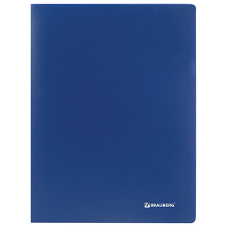 Папка 20 вкладышей BRAUBERG "Office", синяя, 0,5 мм, 222628