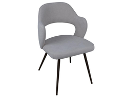 Стул СИЭТЛ Черный муар/Велюр DREAM Grey (серый)