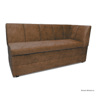 Кухонный ДИВАН "ФОРУМ-8" с боковой спинкой, Коричневый Правый