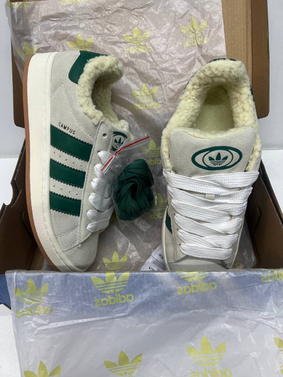 Adidas Campus 00s Grey Green с мехом
