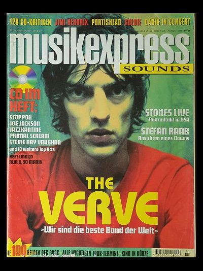 Musikexpress Sounds Magazine November 1997 The Verve, Иностранные музыкальные журналы, Intpressshop