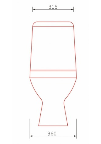 Унитаз - компакт Восход HOME DE Luxe (GESSO) белый(W101)