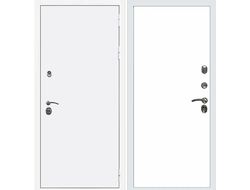 Белая дверь Rx 5 с гладкой панелью