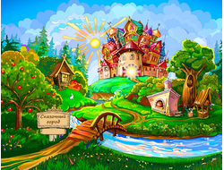 Купить греющую картину с фото сказочный город