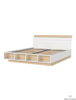 Санса КР-02 Кровать 1.6х2.0 Сонома/Белый