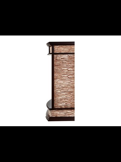 Портал Firelight Scala 30 камень сланец скалистый бурый, шпон тёмный дуб