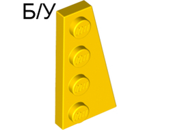 ! Б/У - Wedge, Plate 4 x 2 Right, Yellow (41769 / 4160868) - Б/У