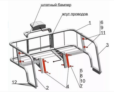 Багажник задний RM "Буран А / АЕ / 4Т"   0798330
