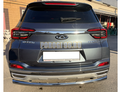 Защита заднего бампера Папа Тюнинг d60 для Chery Tiggo 4 Pro 2022-