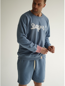 ШОРТЫ УНИСЕКС "ПРИЯТНО" ГОЛУБЫЕ