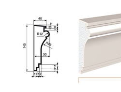 Lepninaplast МВ-145/5 фасадный молдинг из пенополистирола
