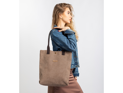Шоппер БАЗА (орех - тёмные ручки)