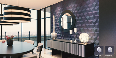 Гипсовая панель CUBE артикул E-0021