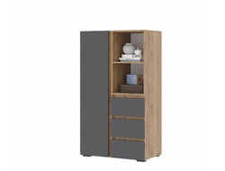 Гостиная ХЕЛЕН - Шкаф ШК 03 Дуб Крафт золотой/Графит